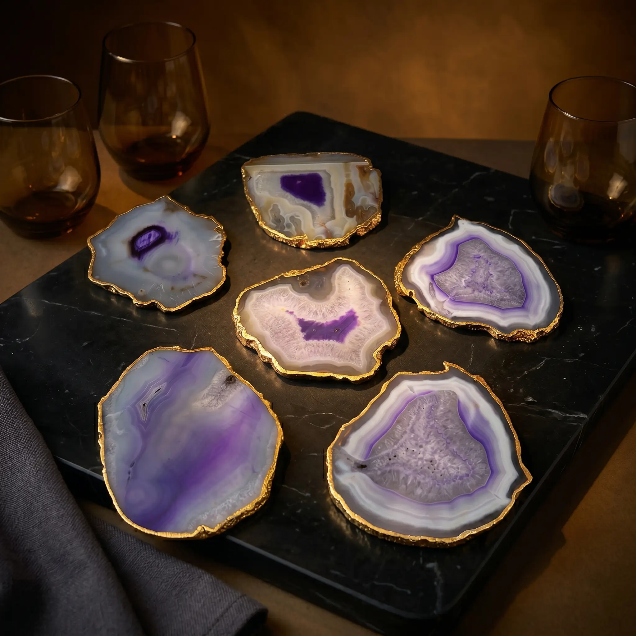 Sky blue Agate Coasters