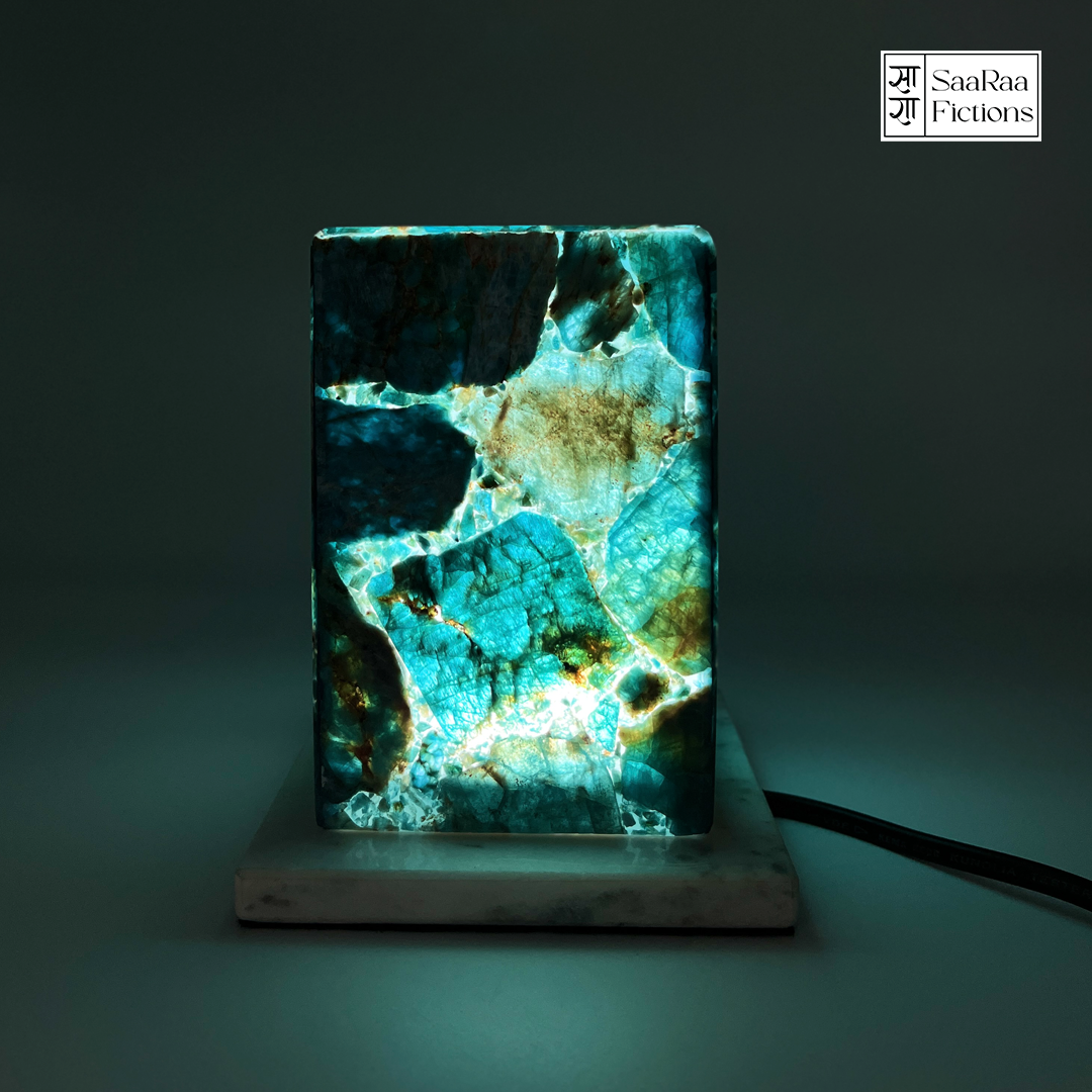 Amazonite Rectangle Lamp