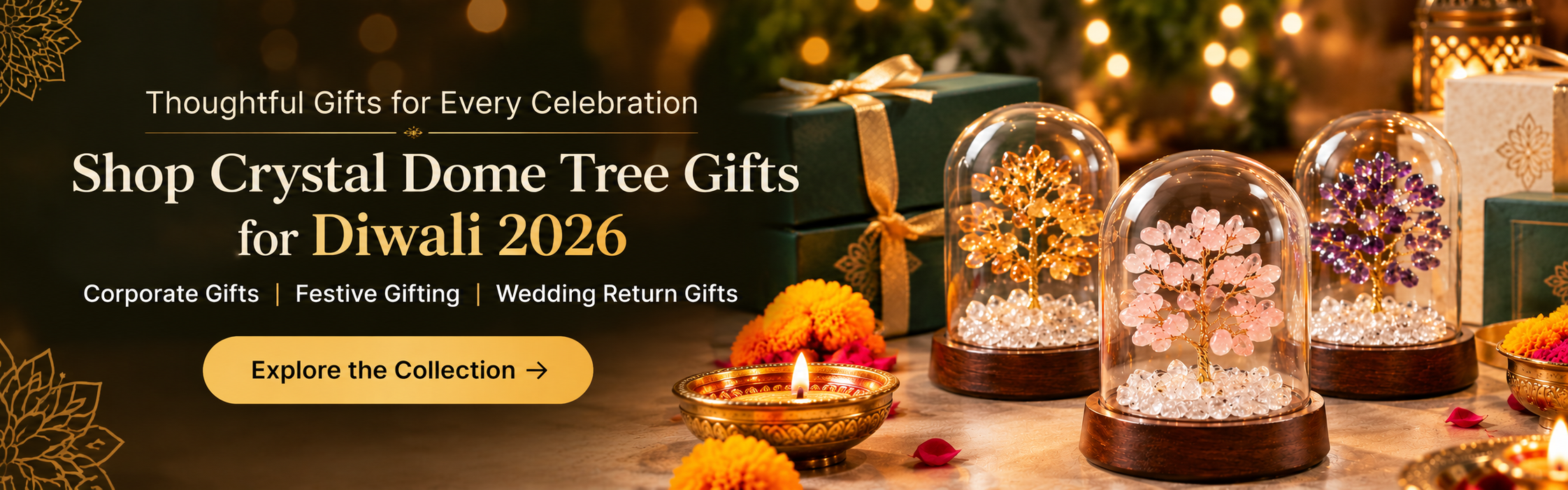Shop Bulk Crystal Dome Corporate Gifting for Diwali Online