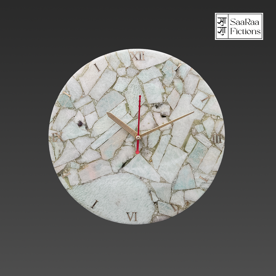 Turquoise Wall Clock 10in