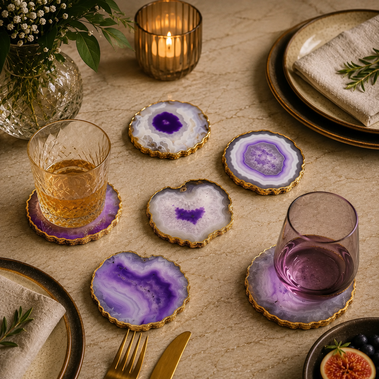 Stone Coasters Where Nature Meets Design&nbsp;