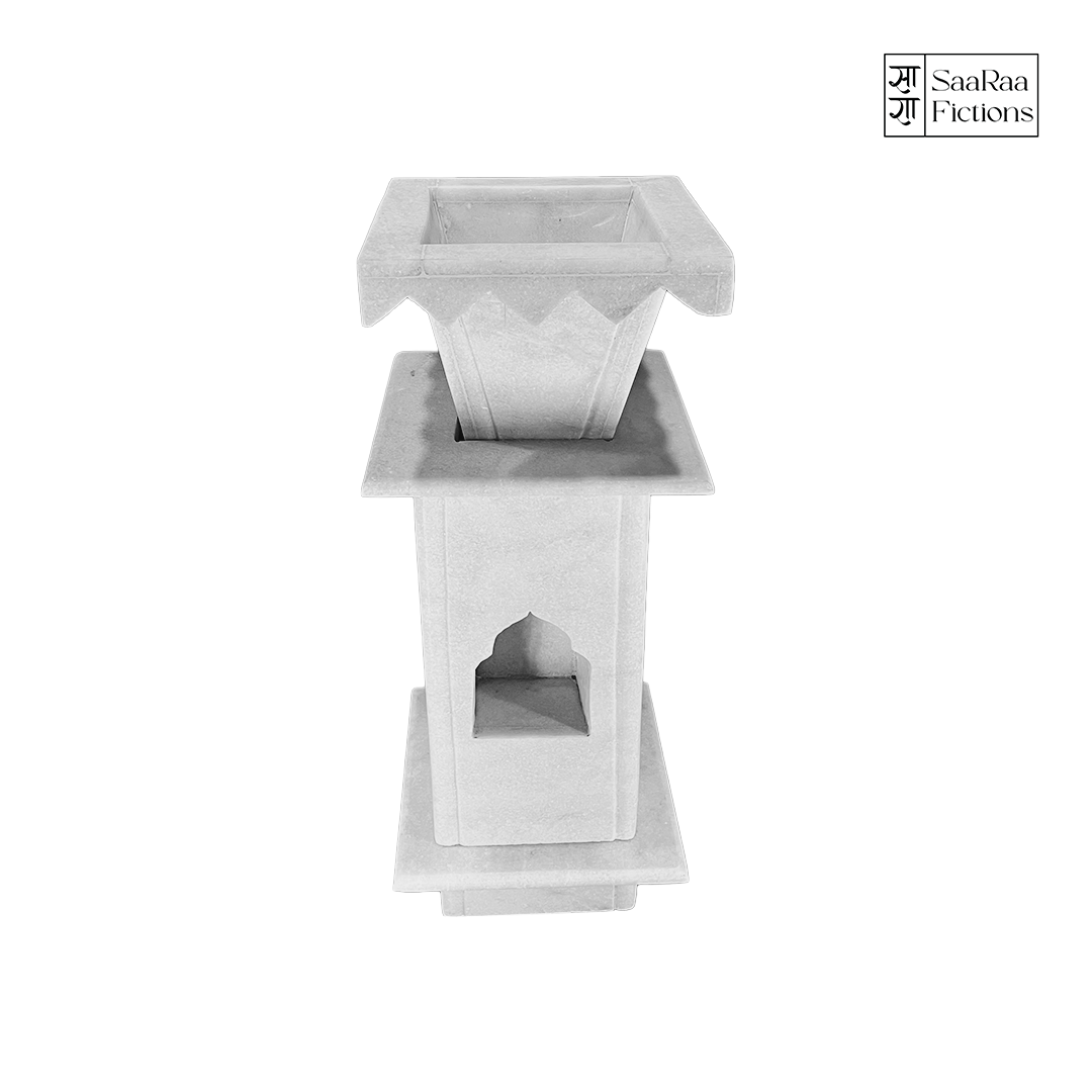 Marble Diya Tulsi Stand (M)