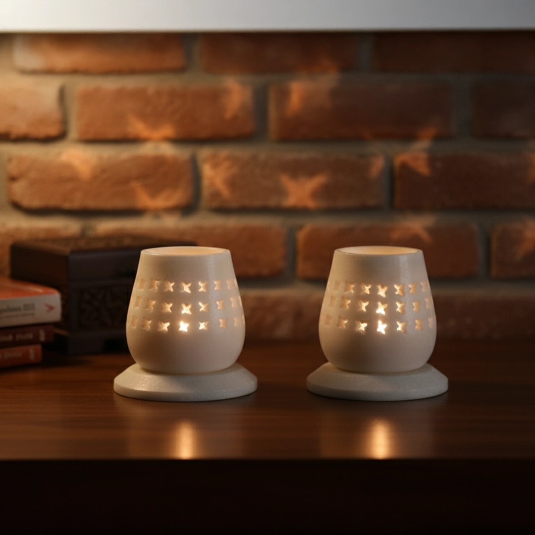 Marble Jaali Tealight with Base
