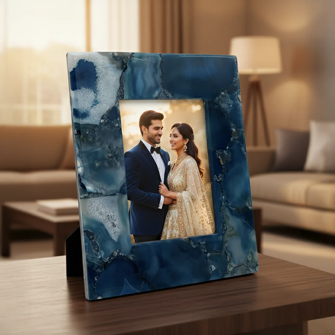 Blue Agate Photo Frame