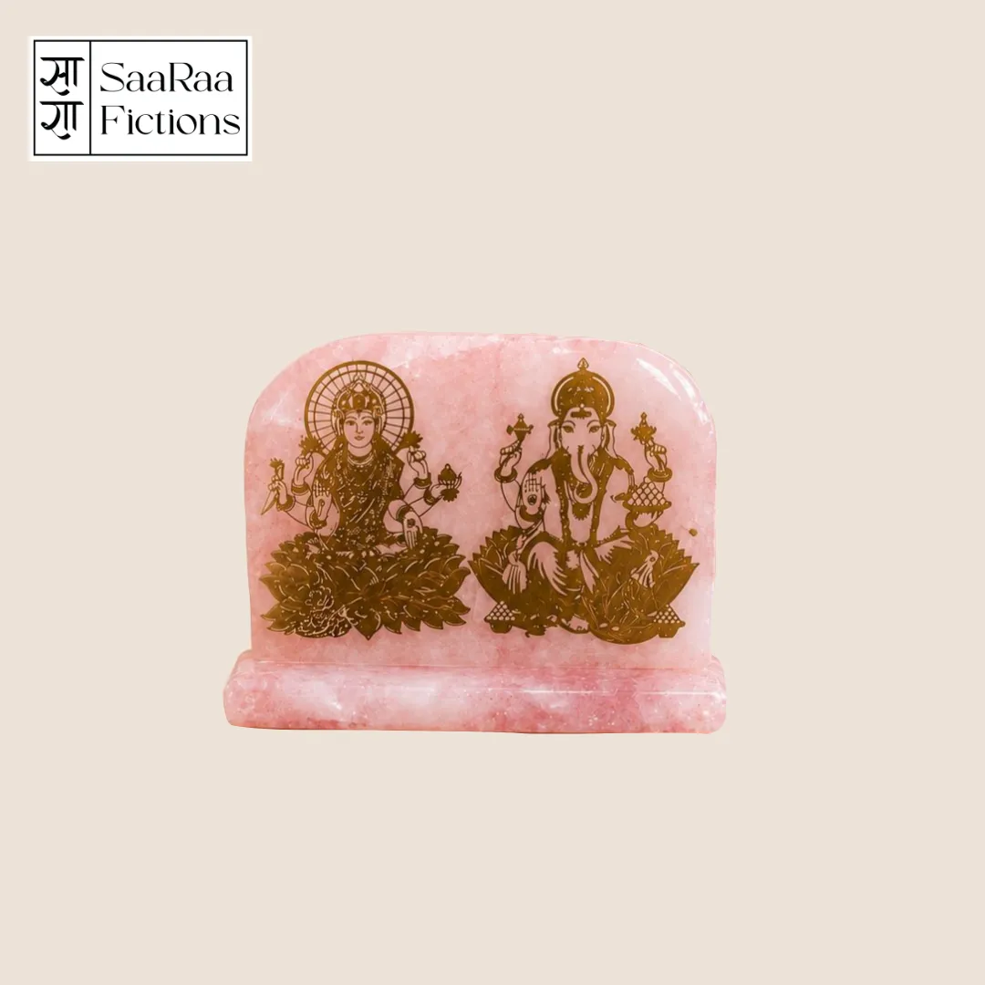Rose Quartz Laxmi Ganesh