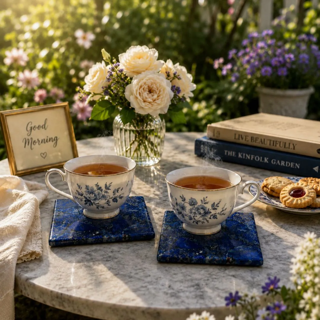Lapis Lazuli Square Coasters