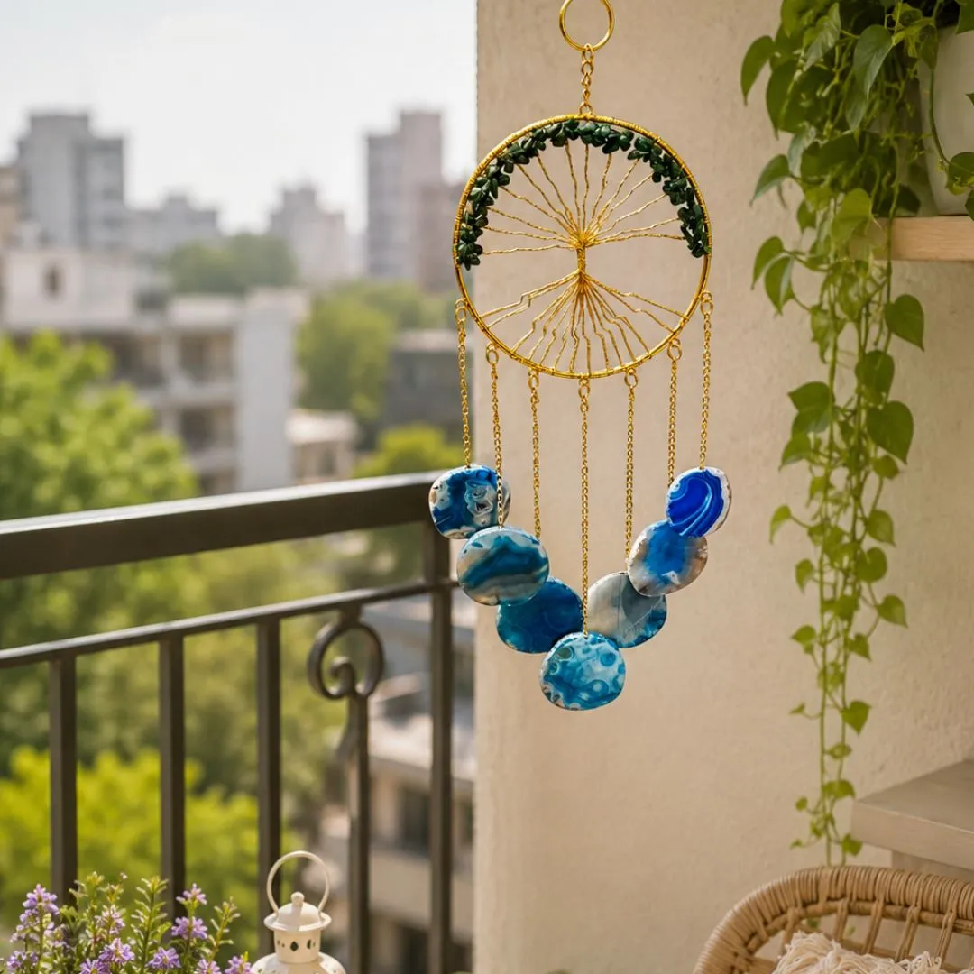 Blue Agate Windchime (Round)