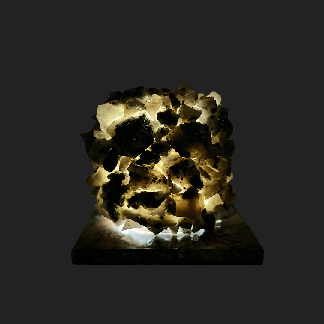 Smoky Quartz Semiprecious Lamp