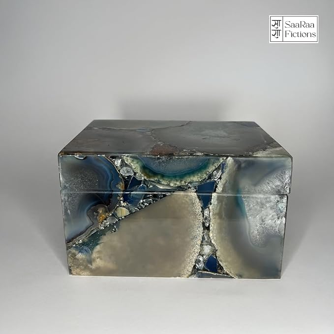 Semiprecious Blue Agate Multipurpose Box