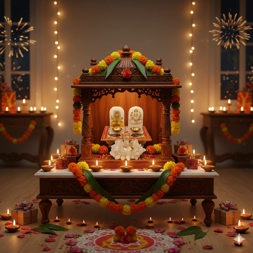 Start With the Centerpiece A Laxmi Ji Ganesh Ji Diya Set