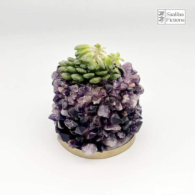 Natural Amethyst Crystal Table Planter