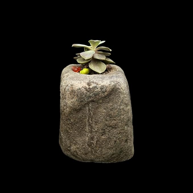Natural Stone Planter Rustic Rock Plant Pot