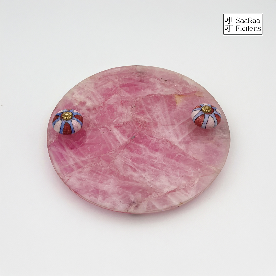 Rose Quartz Semiprecious Platter