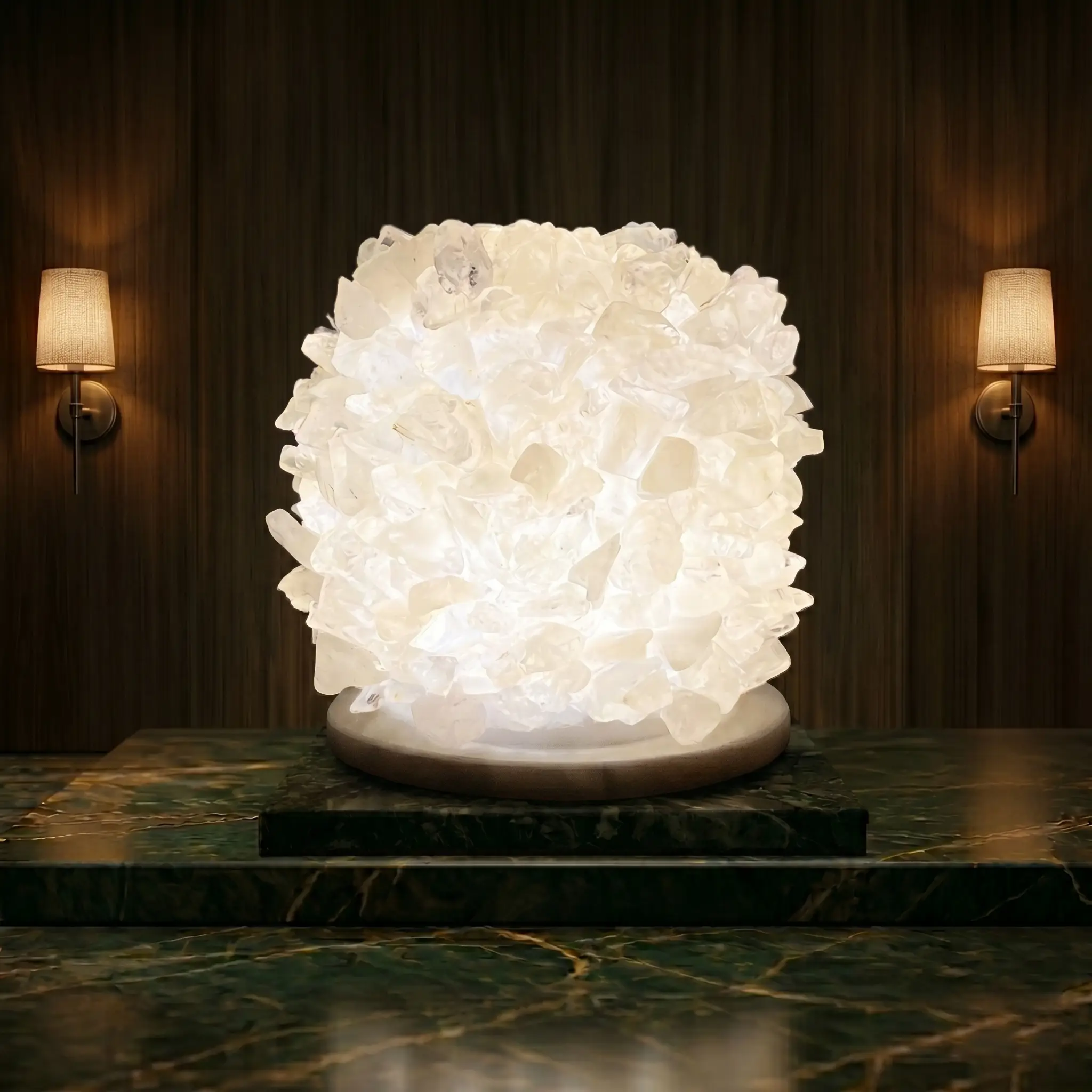 Quartz Semiprecious Lamp
