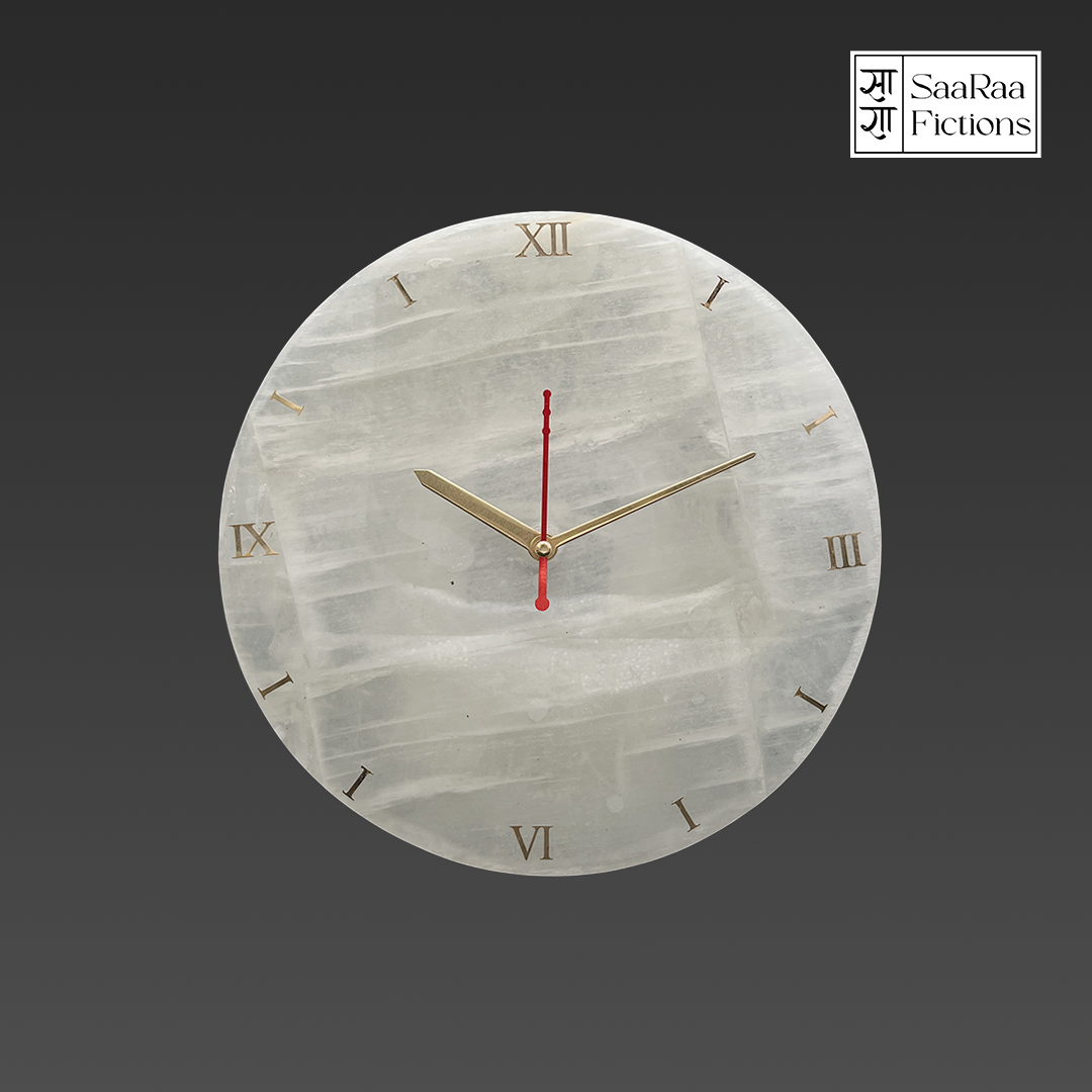 Selenite Wall Clock 10
