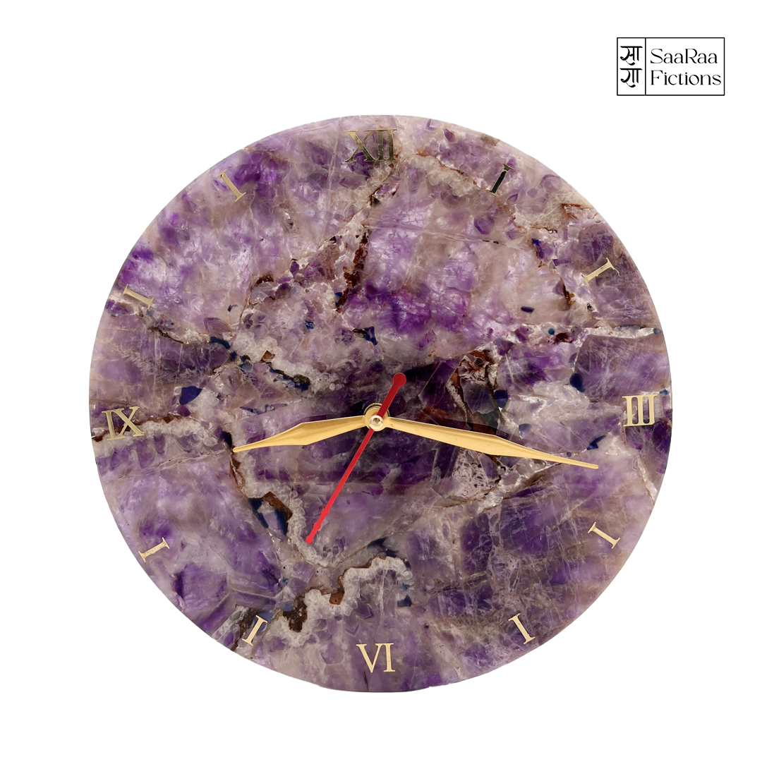 Amethyst Wall Clock 10in
