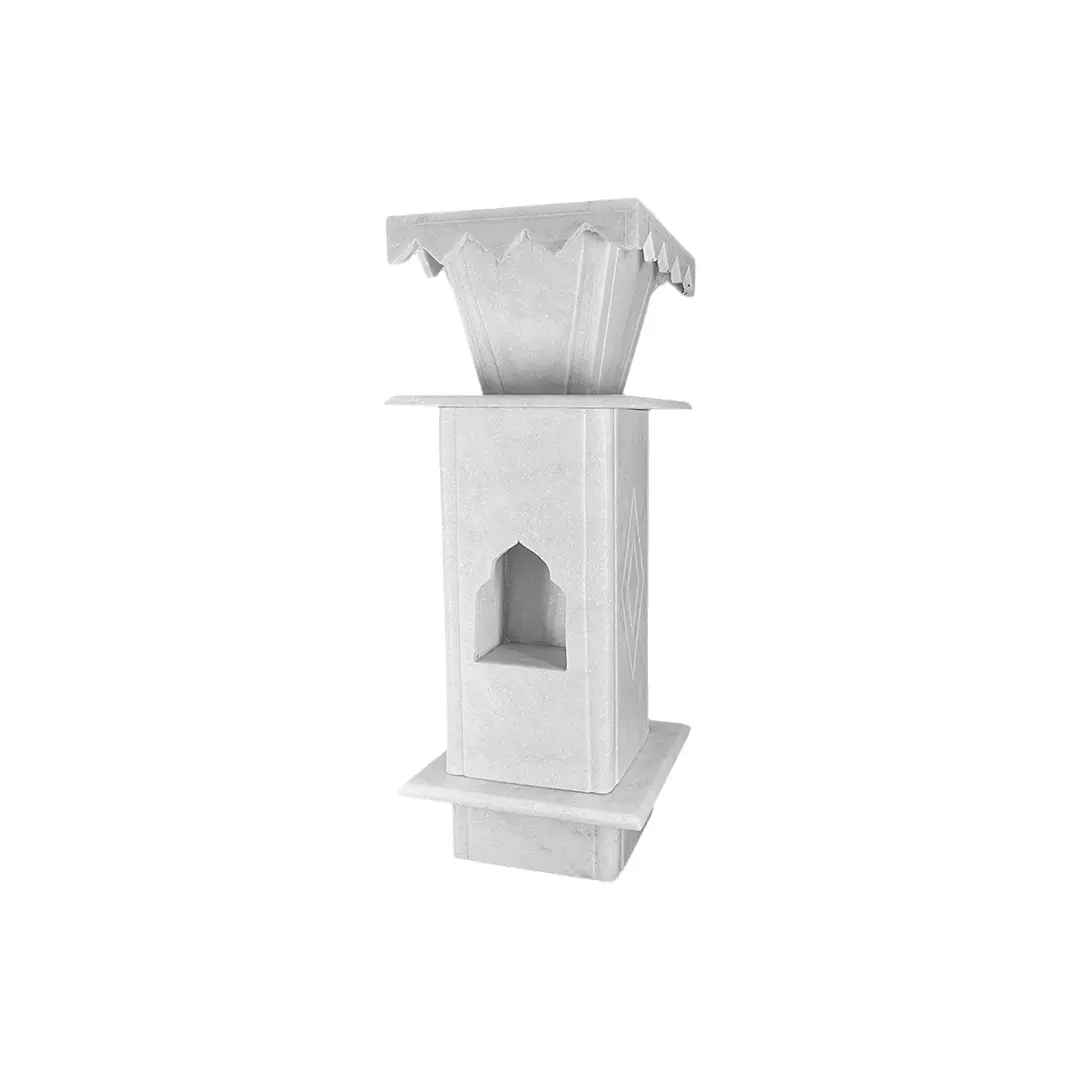 Add a Marble Diya Tulsi Stand for the Sacred Tulsi Corner