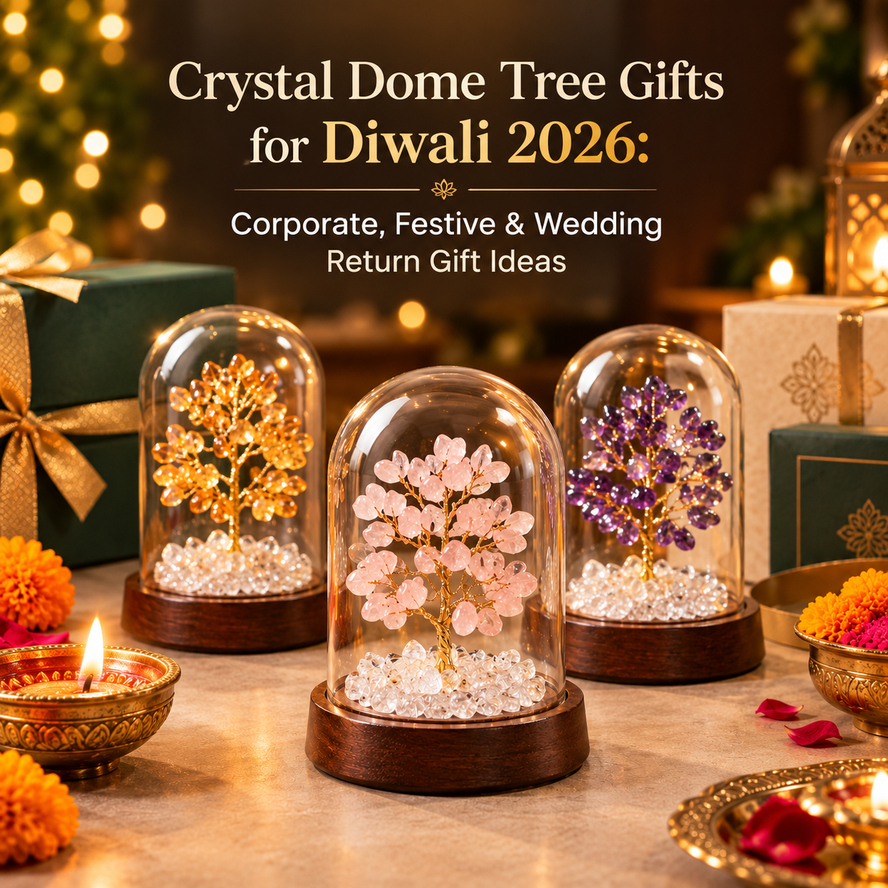 Crystal Dome Tree Corporate Diwali Gifts Under ₹2,500: Premium Gifts for Clients, Employees & Wedding Return Gifts